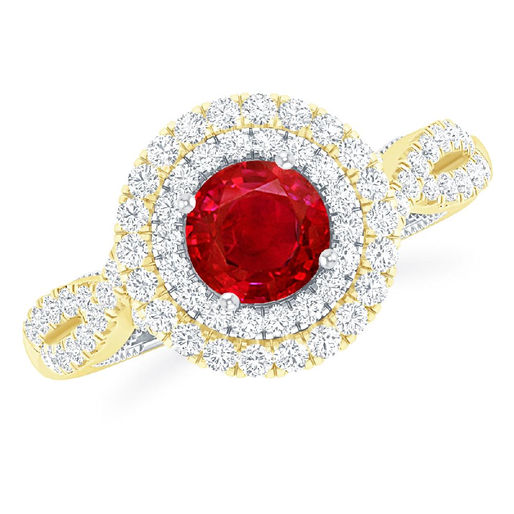 Yellow Gold - Ruby