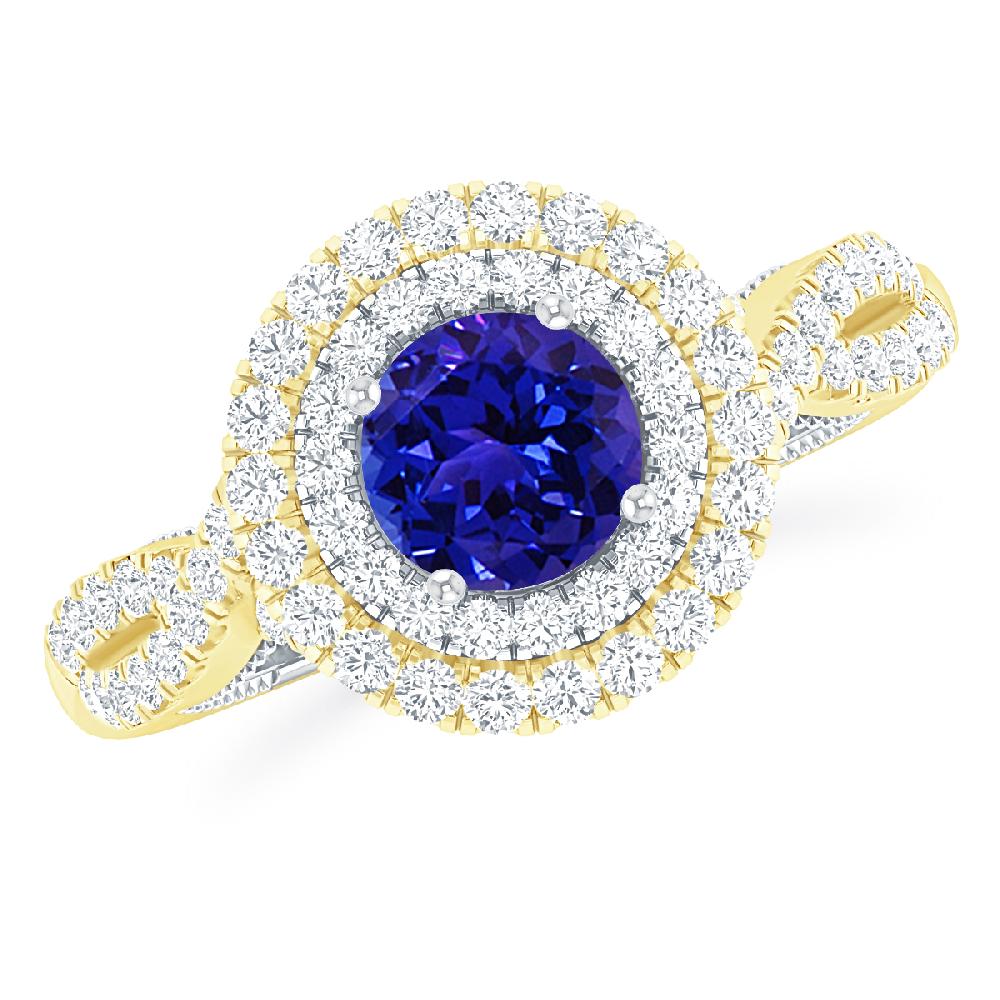 Yellow Gold - Tanzanite