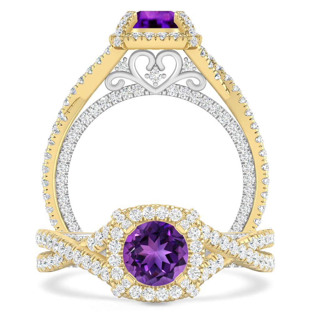 Yellow Gold - Amethyst