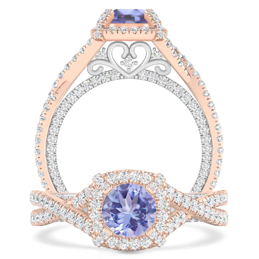 Rose Gold - Tanzanite