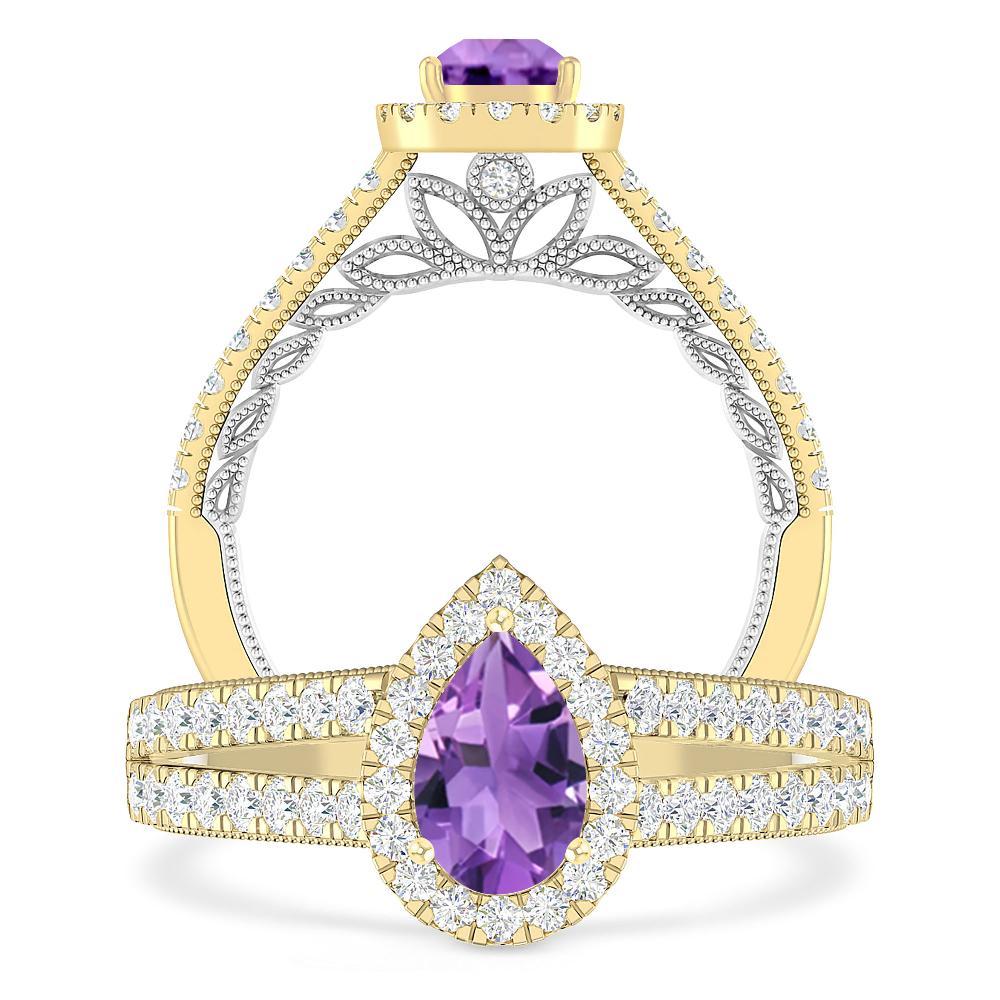 Yellow Gold - Amethyst