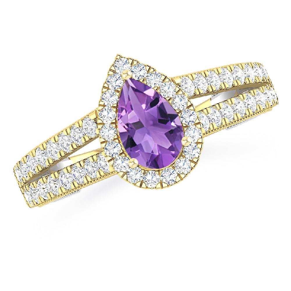 Yellow Gold - Amethyst