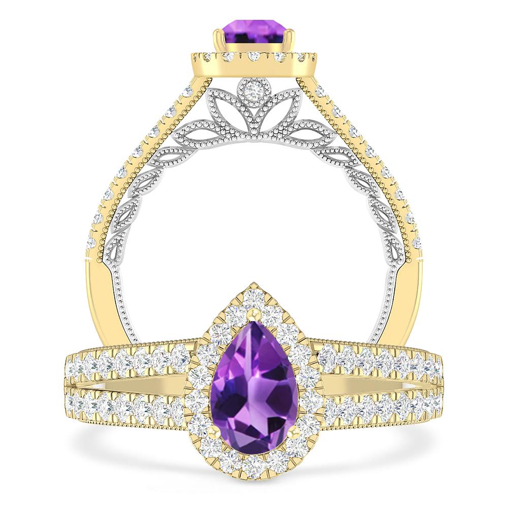 Yellow Gold - Amethyst