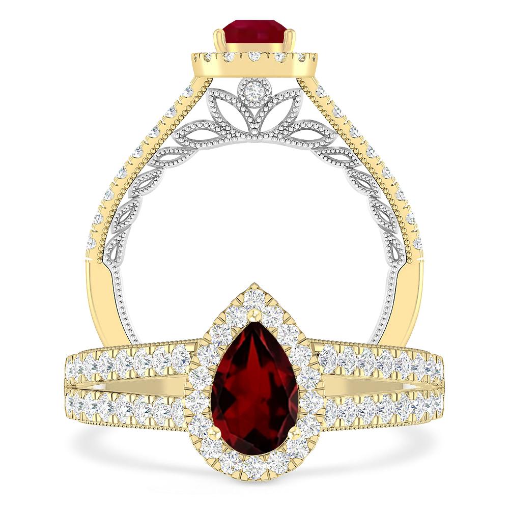 Yellow Gold - Garnet