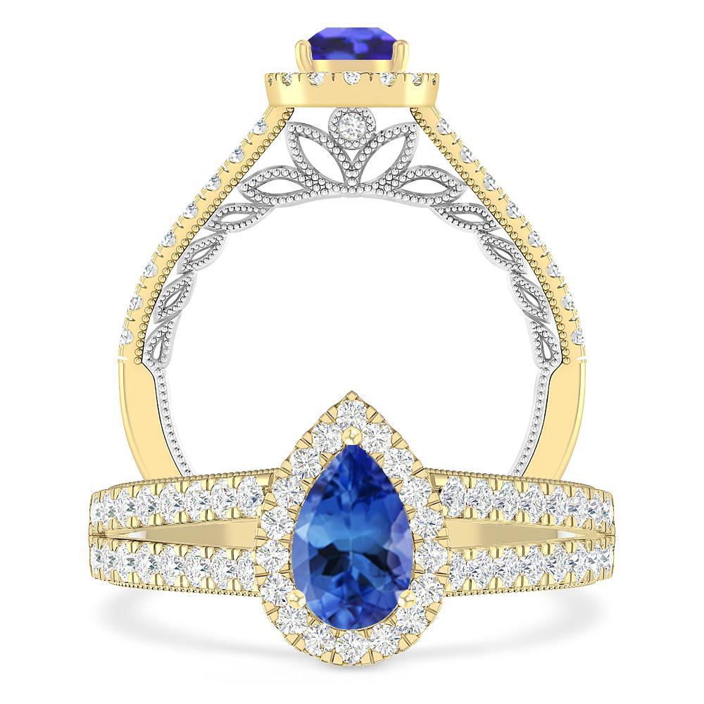 Yellow Gold - Tanzanite