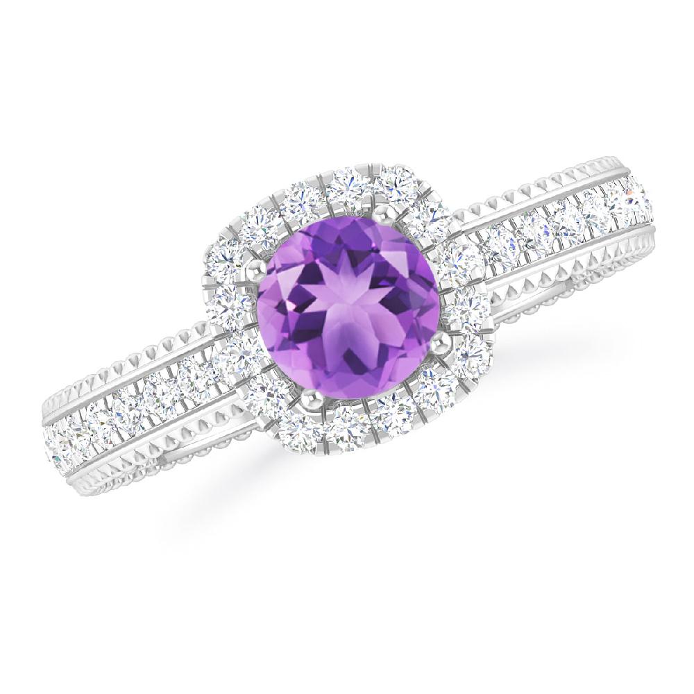 White Gold - Amethyst