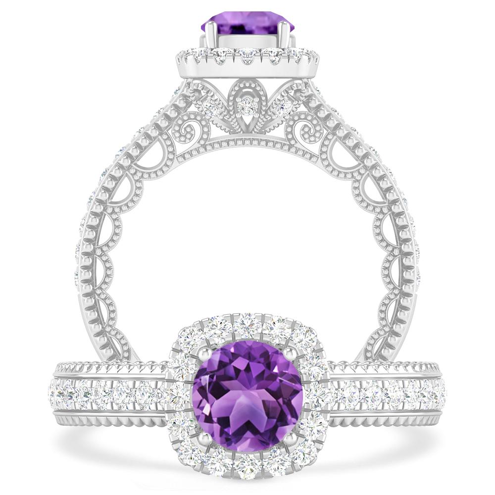 White Gold - Amethyst