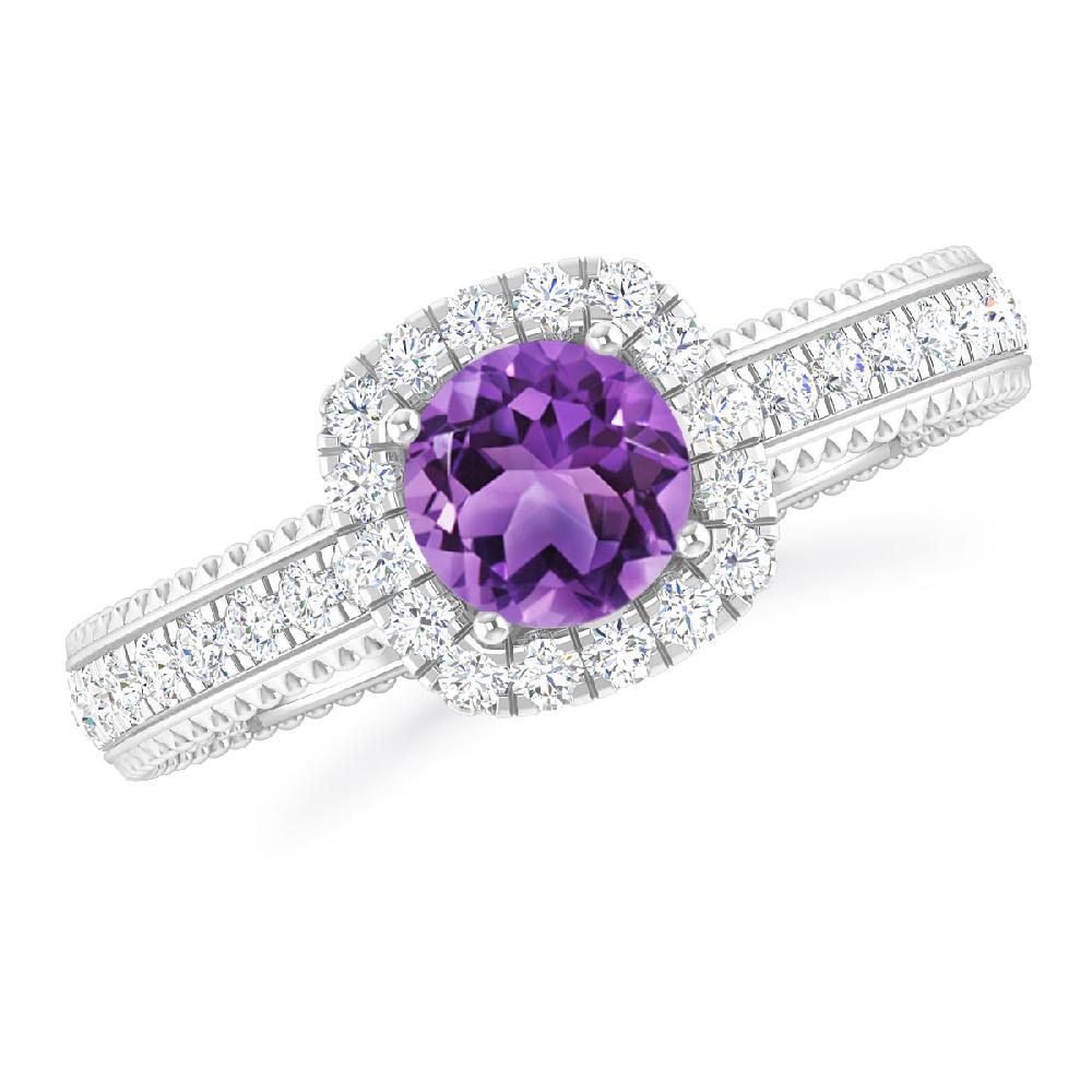 White Gold - Amethyst