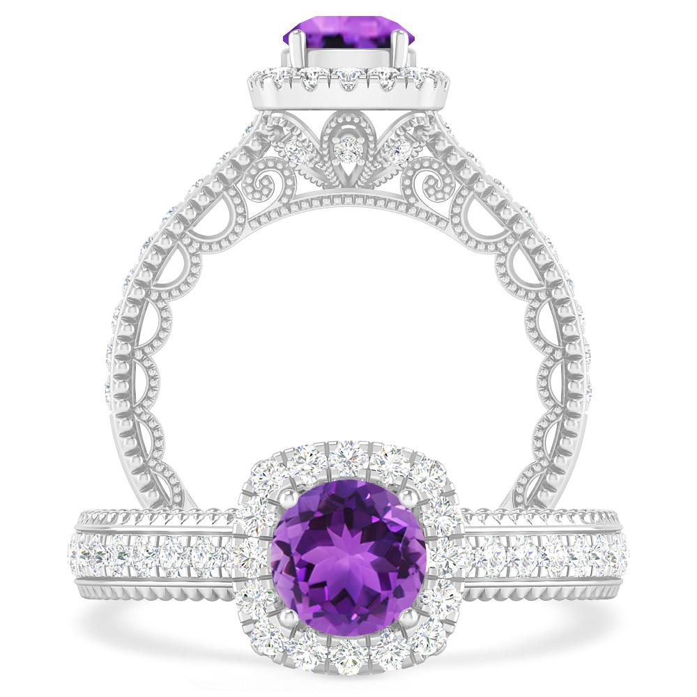 White Gold - Amethyst