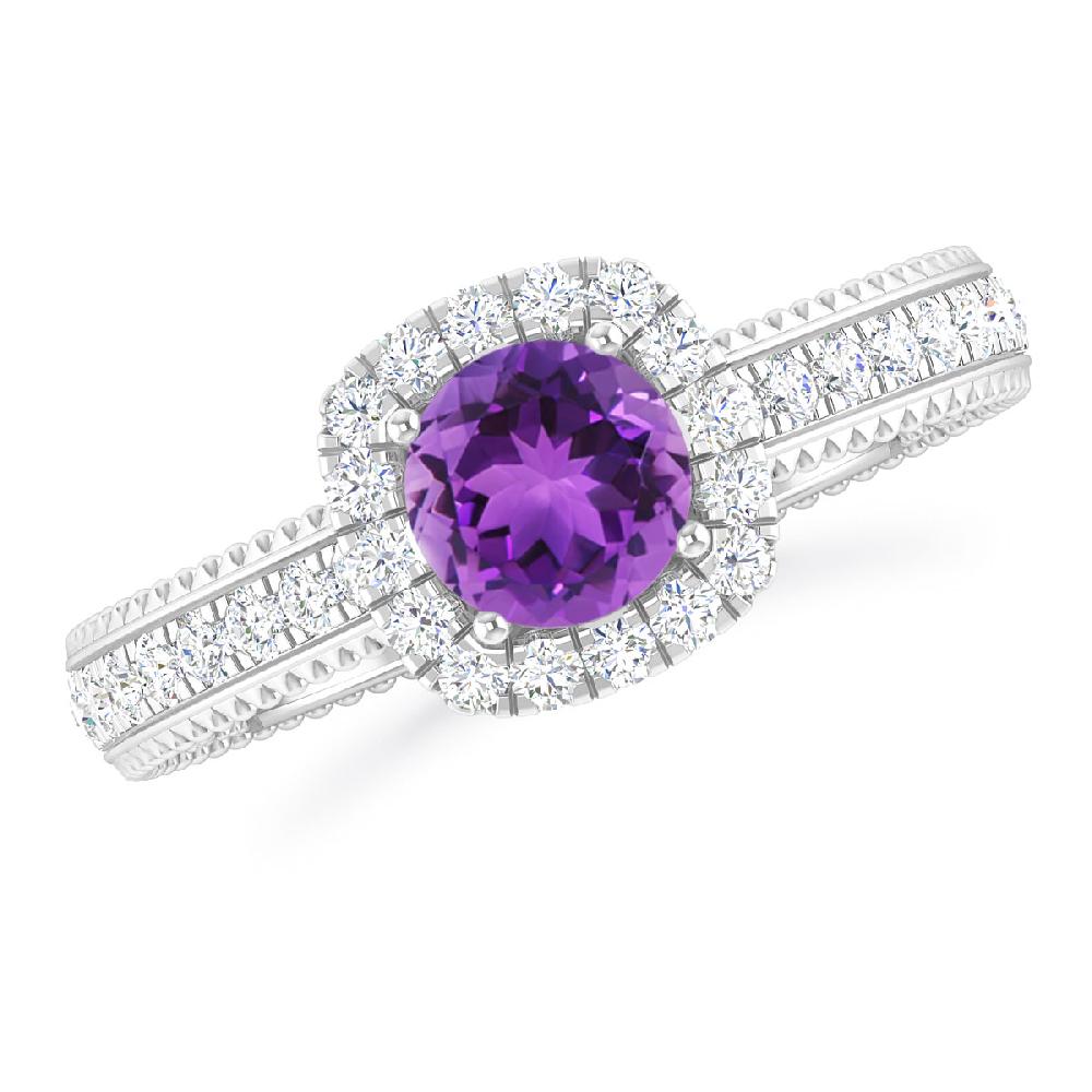 White Gold - Amethyst