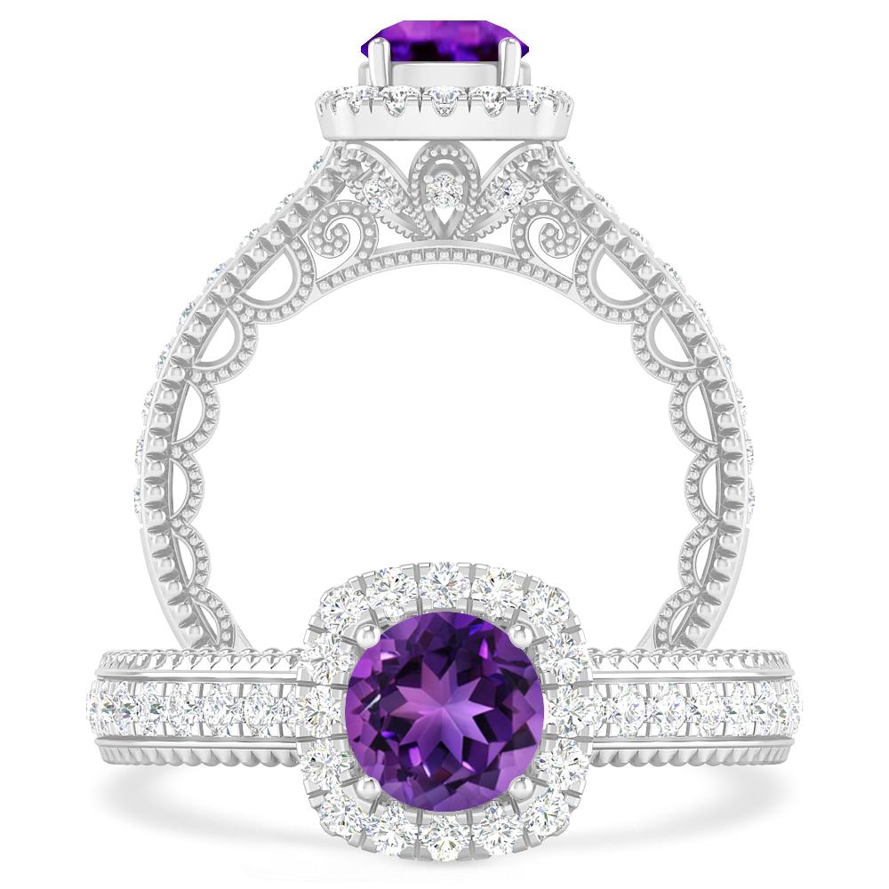 White Gold - Amethyst