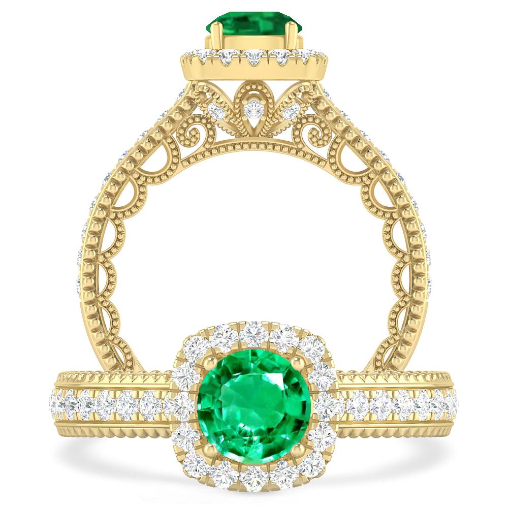 Yellow Gold - Emerald