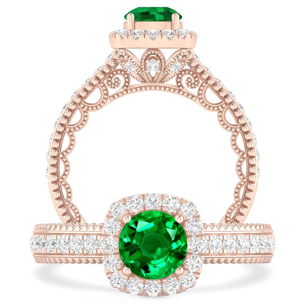 Rose Gold - Emerald