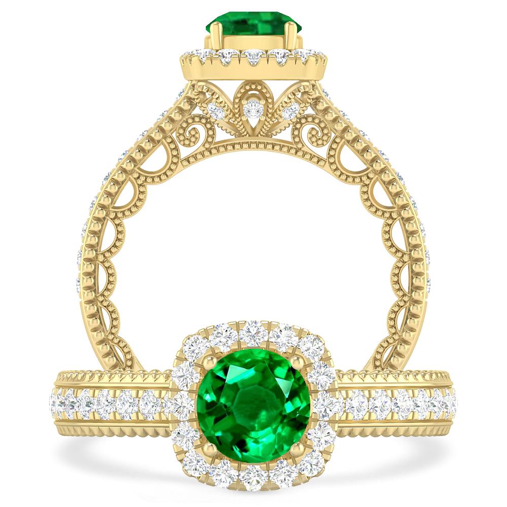 Yellow Gold - Emerald