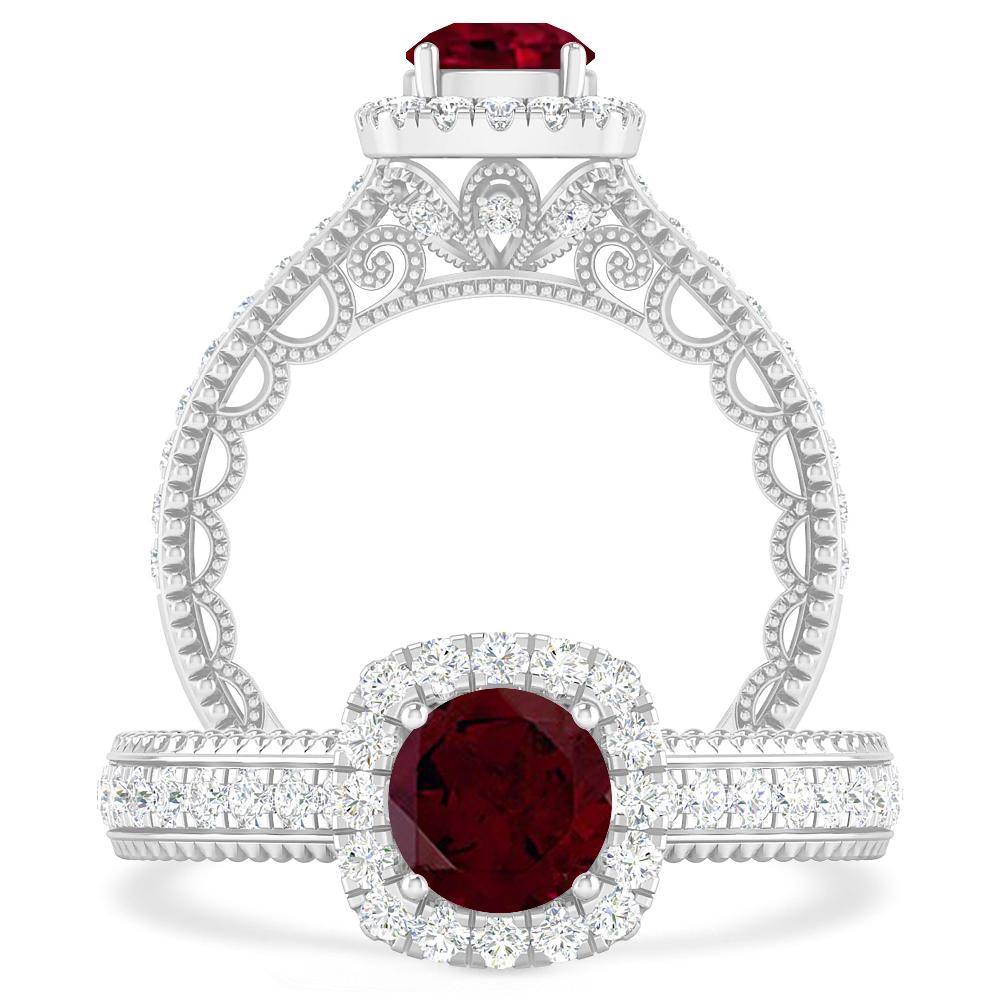 White Gold - Garnet