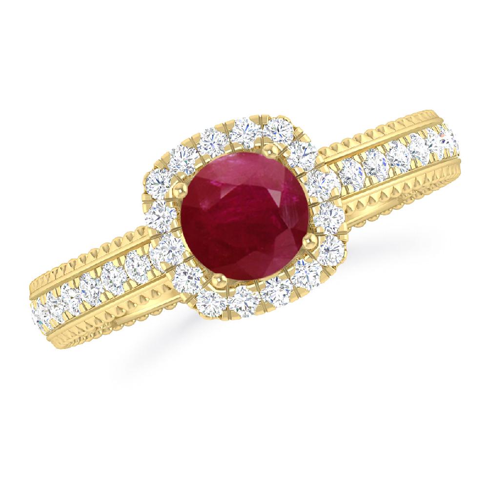 Yellow Gold - Ruby