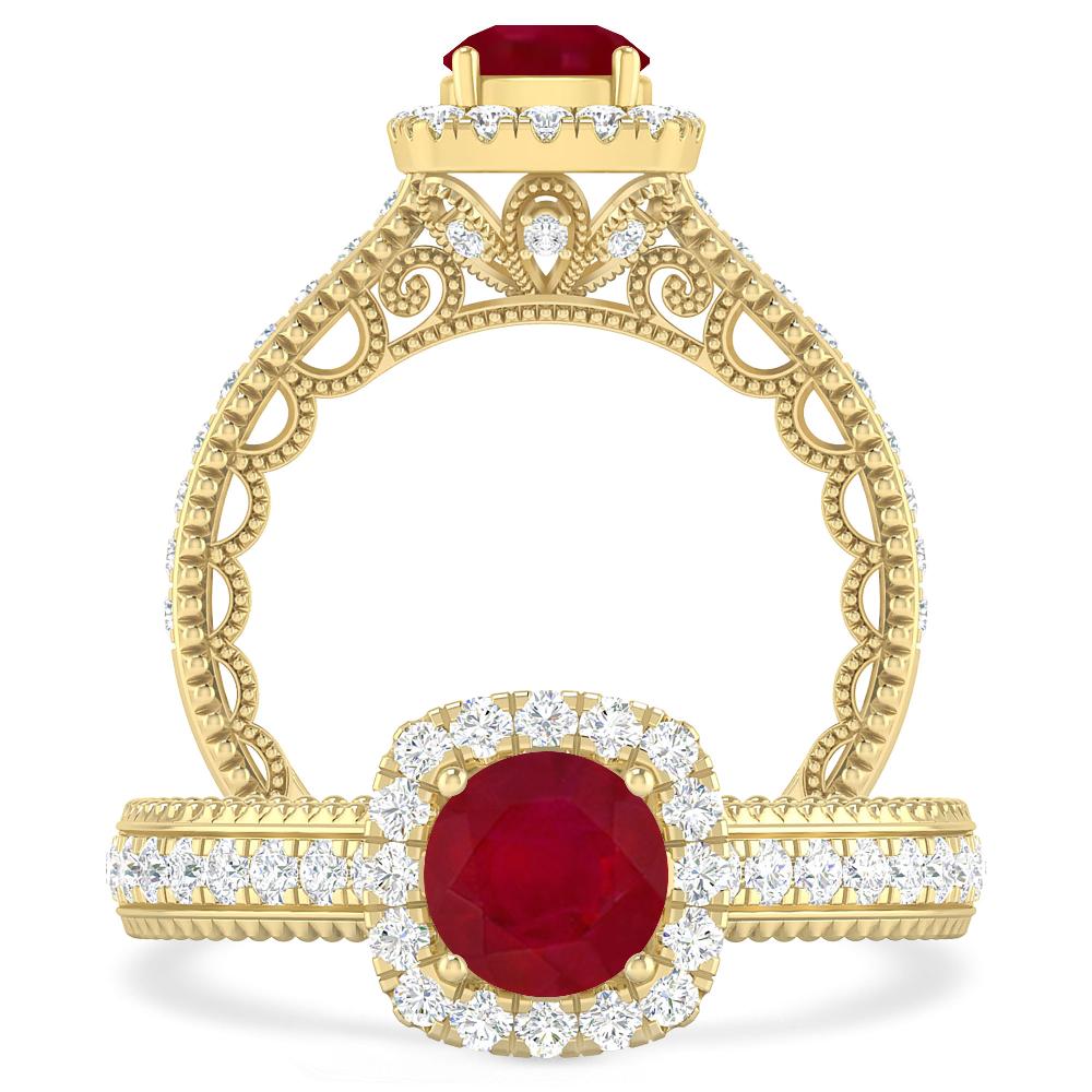 Yellow Gold - Ruby