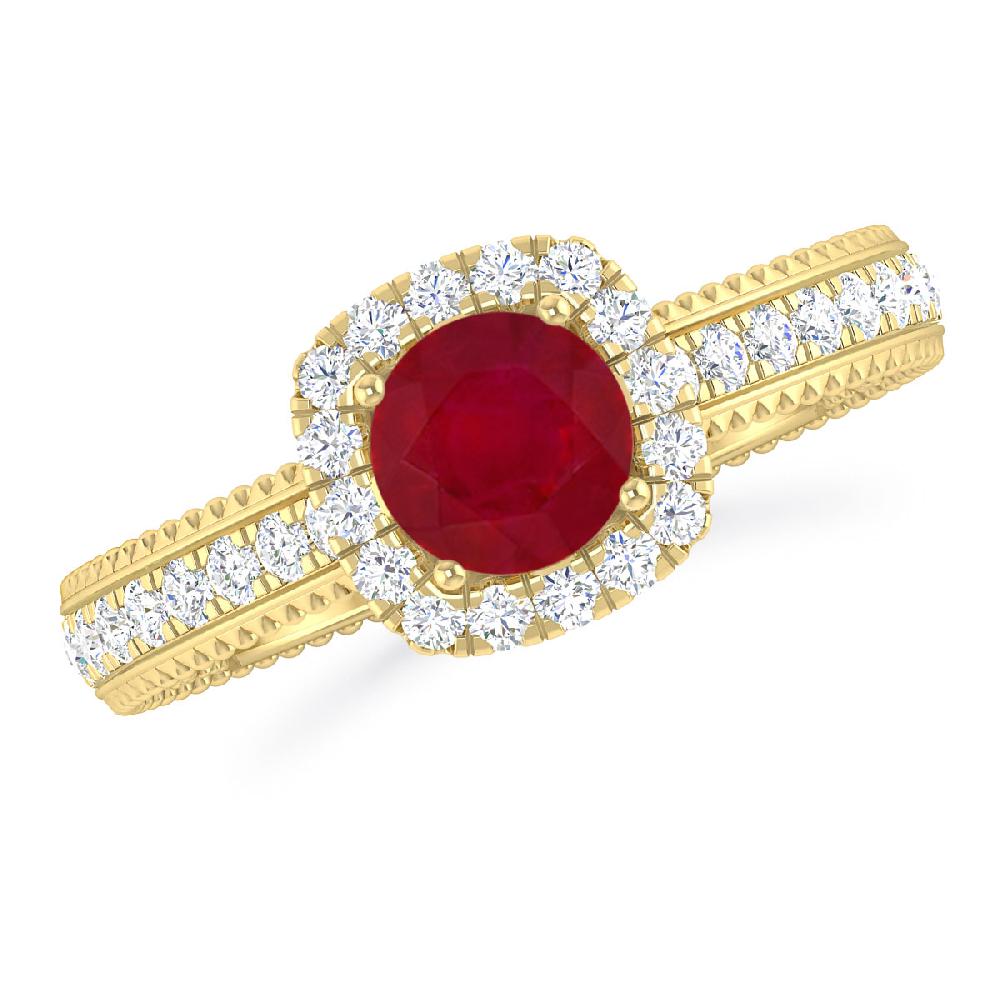 Yellow Gold - Ruby