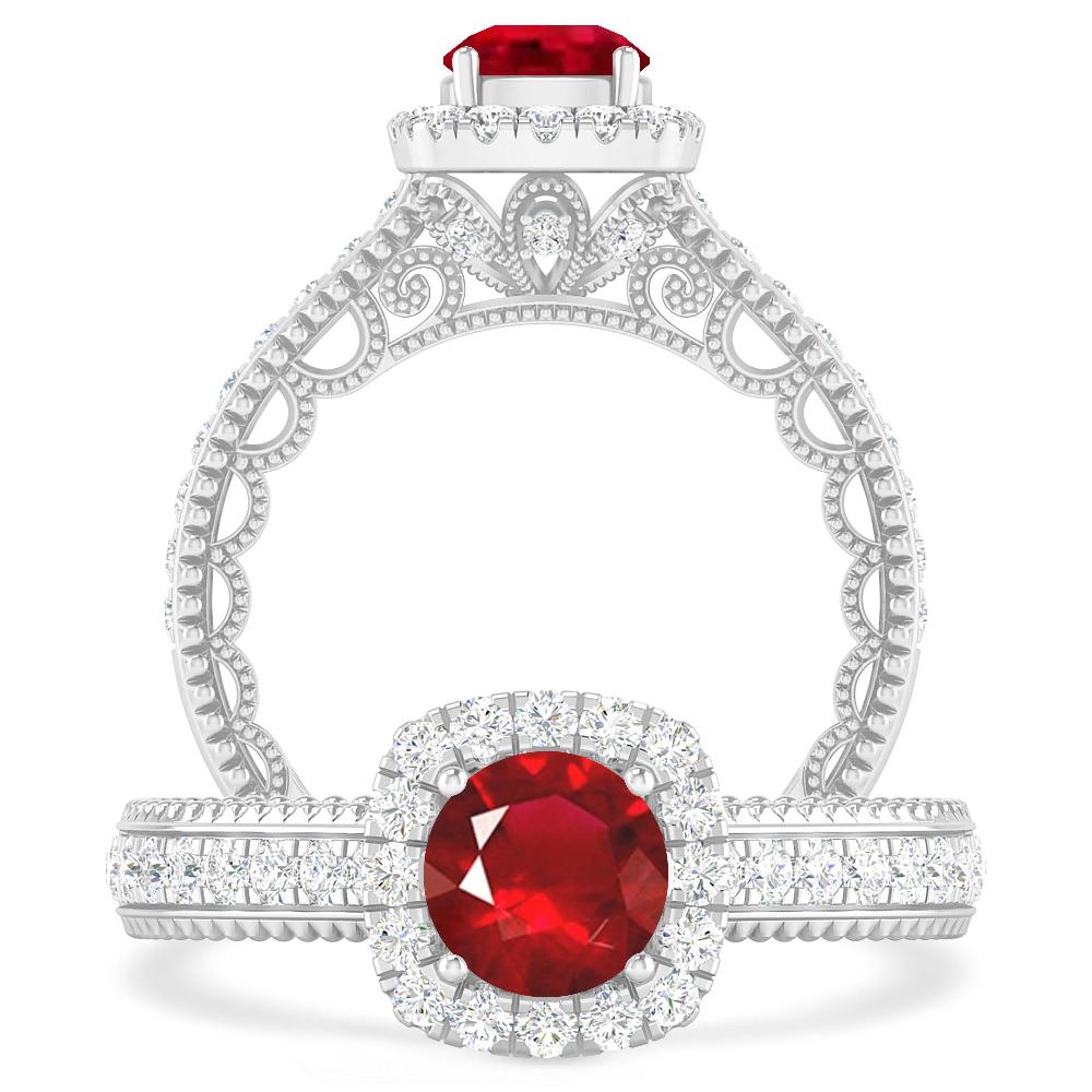 White Gold - Ruby