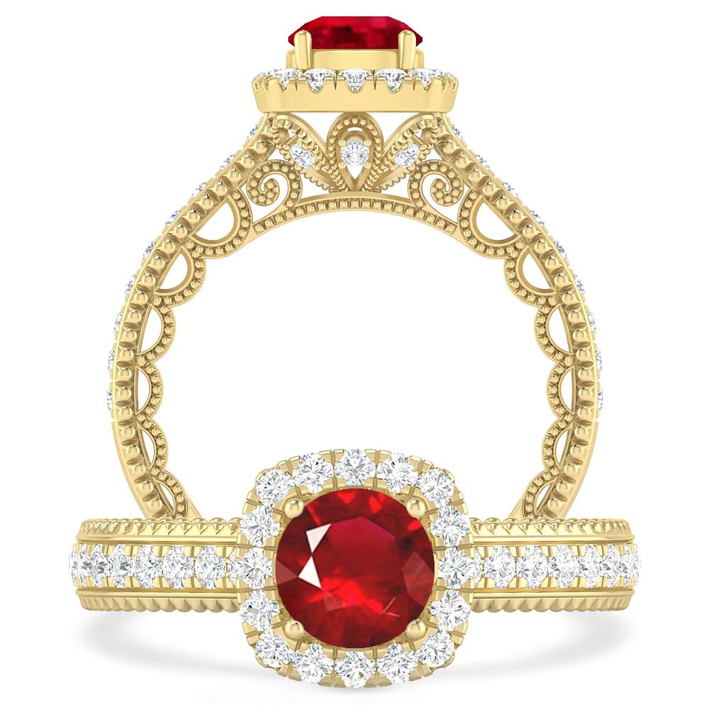 Yellow Gold - Ruby