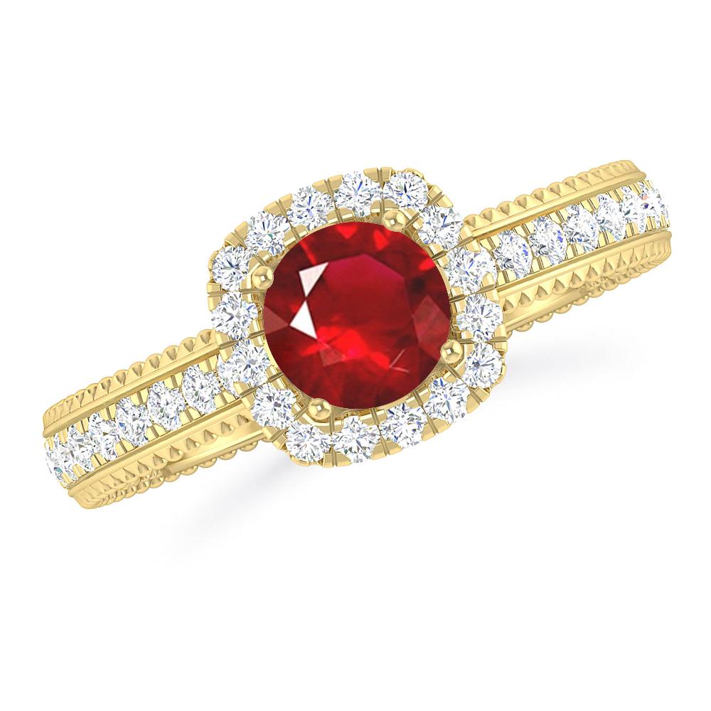 Yellow Gold - Ruby