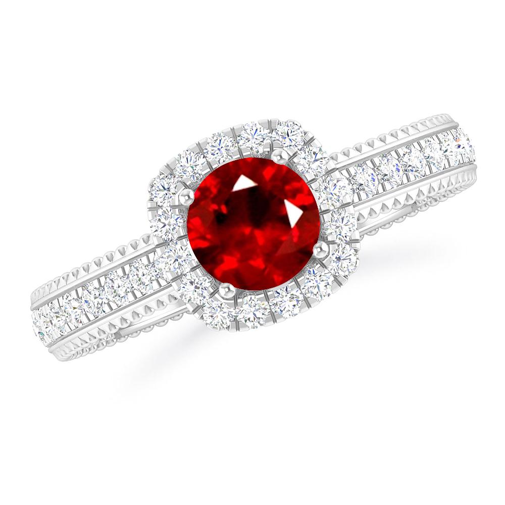 White Gold - Ruby