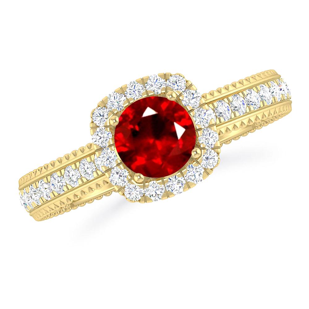 Yellow Gold - Ruby