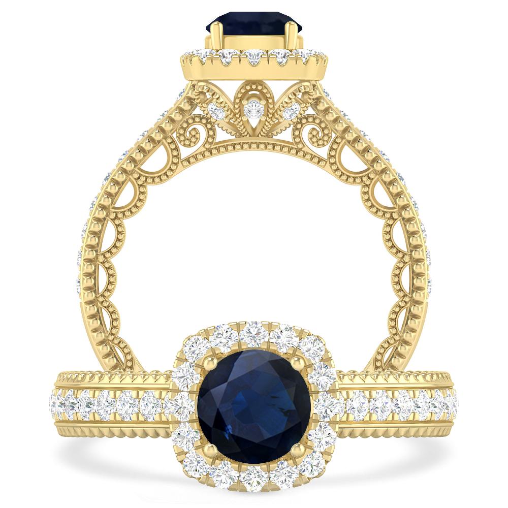 Yellow Gold - Sapphire