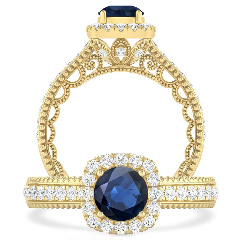 Yellow Gold - Sapphire