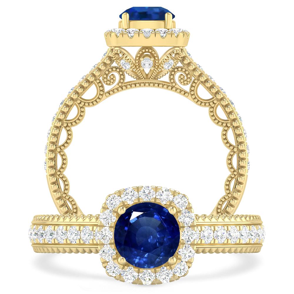 Yellow Gold - Sapphire