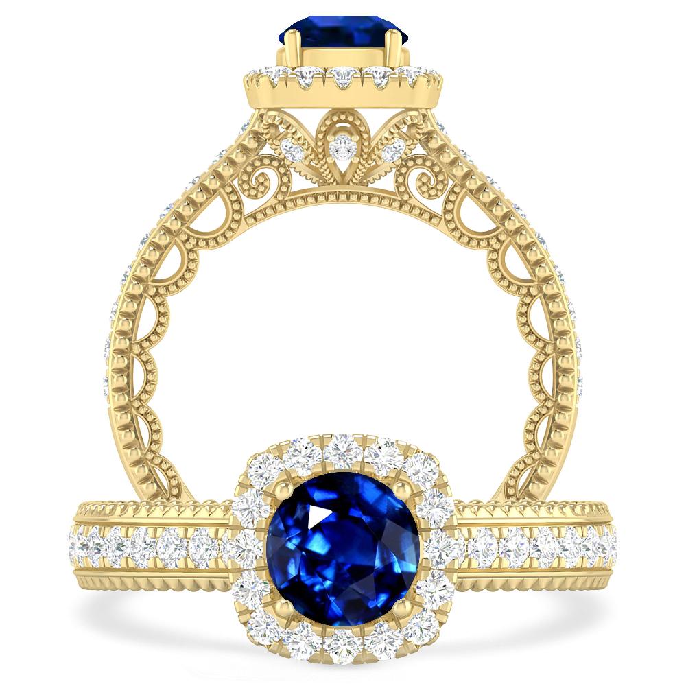 Yellow Gold - Sapphire