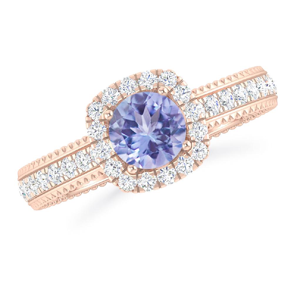 Rose Gold - Tanzanite