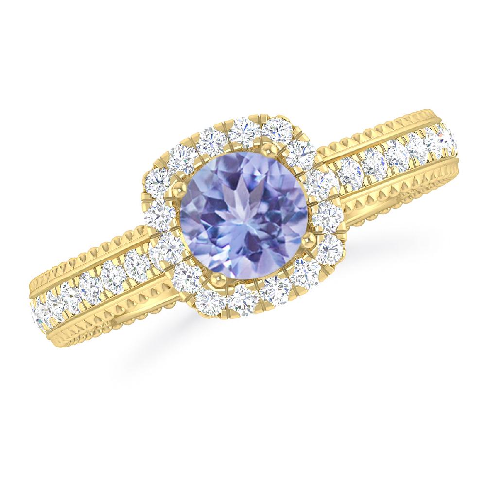 Yellow Gold - Tanzanite