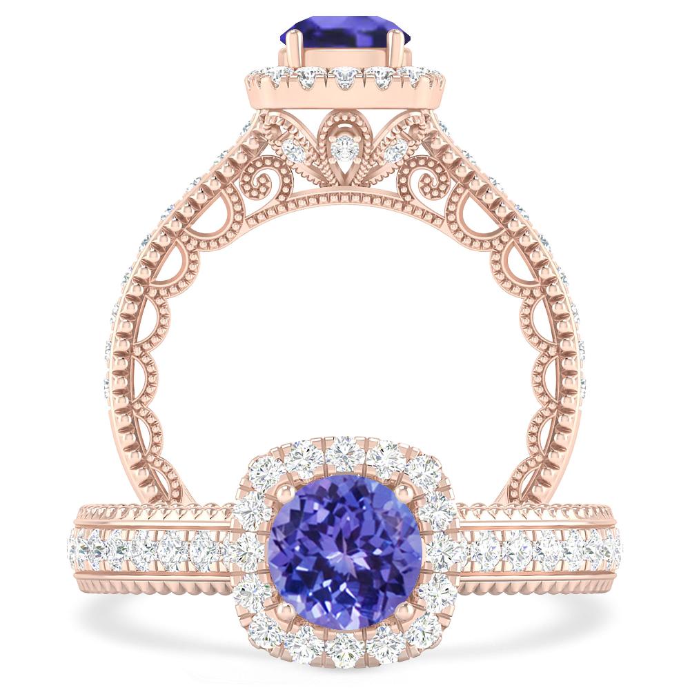 Rose Gold - Tanzanite