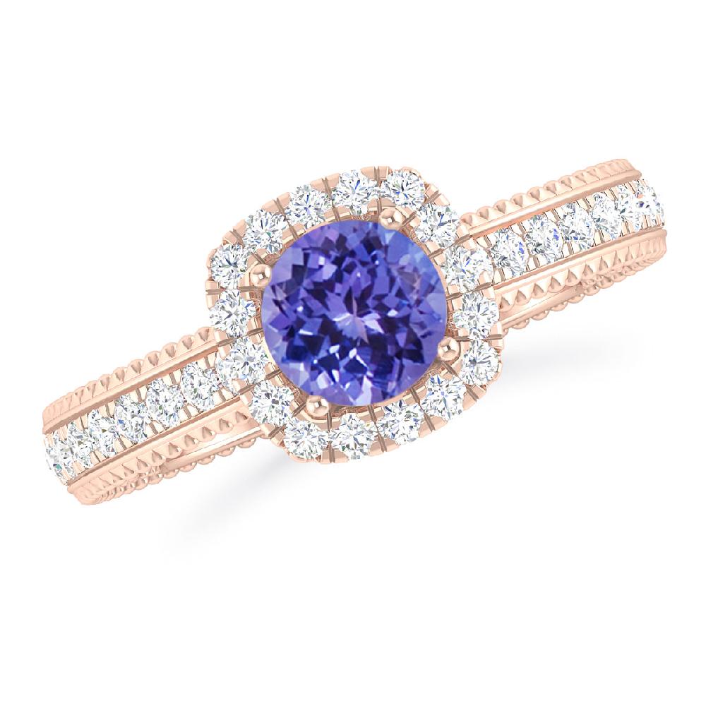 Rose Gold - Tanzanite