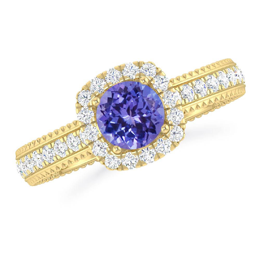 Yellow Gold - Tanzanite