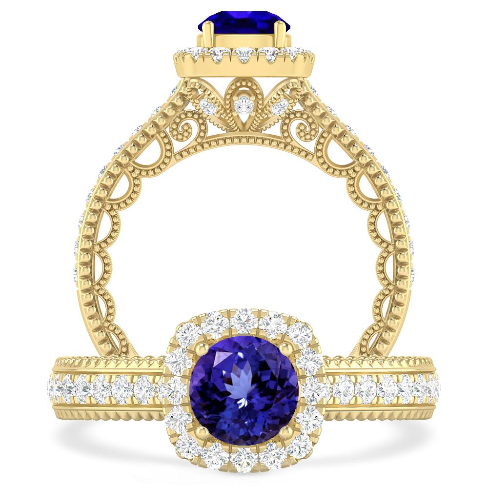 Yellow Gold - Tanzanite