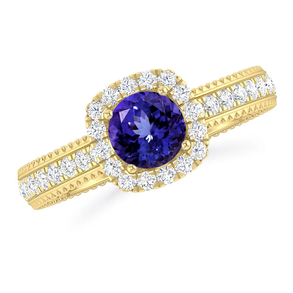 Yellow Gold - Tanzanite