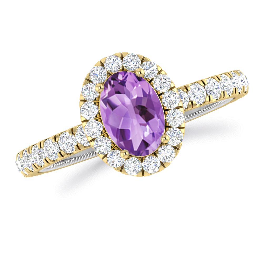 Yellow Gold - Amethyst