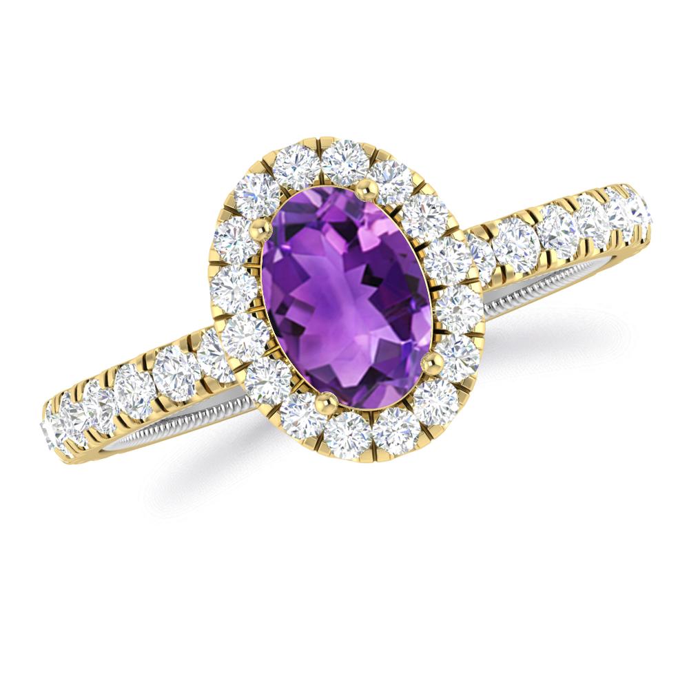 Yellow Gold - Amethyst