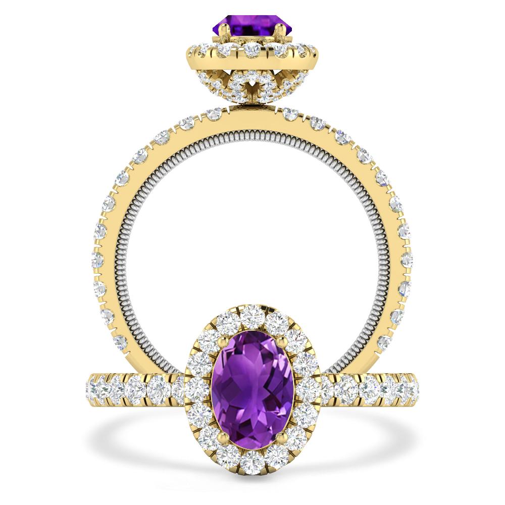 Yellow Gold - Amethyst