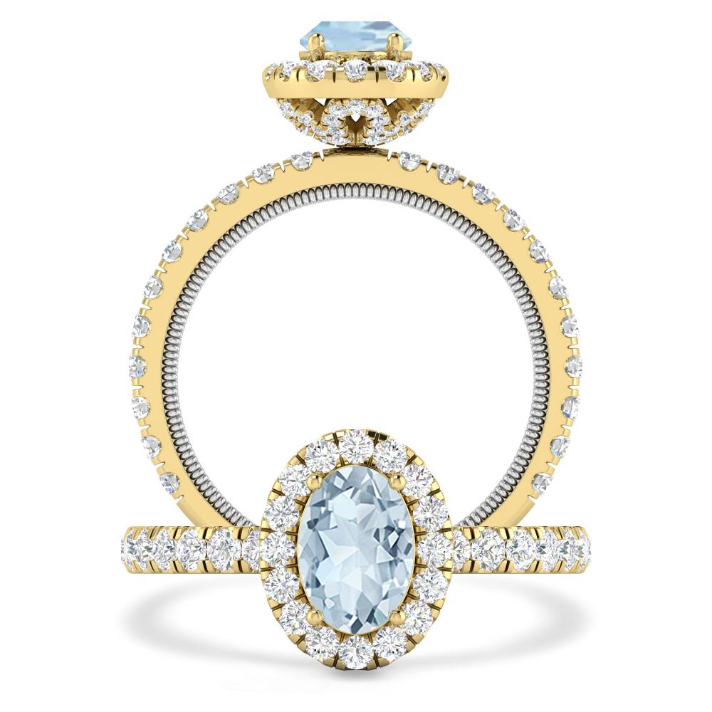 Yellow Gold - Aquamarine