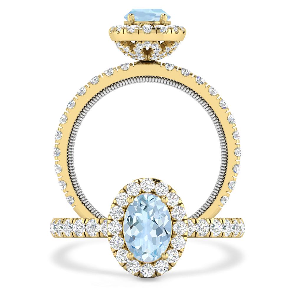 Yellow Gold - Aquamarine