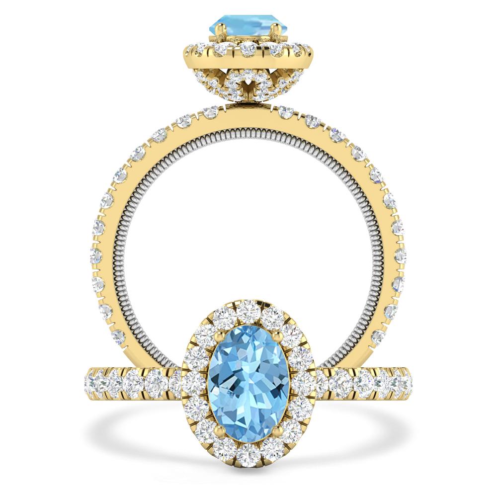 Yellow Gold - Aquamarine