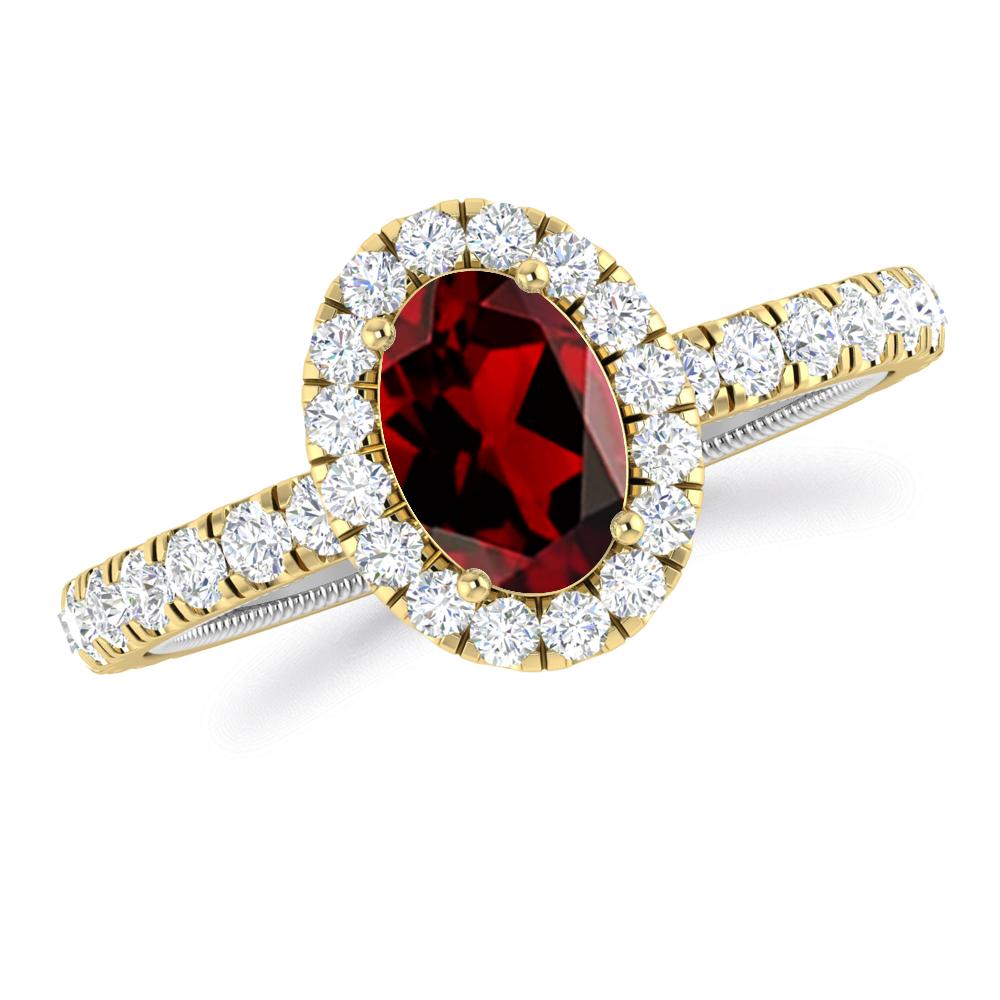 Yellow Gold - Garnet