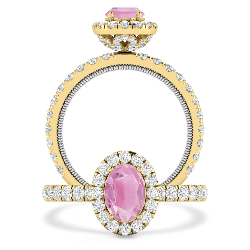 Yellow Gold - Pink Tourmaline