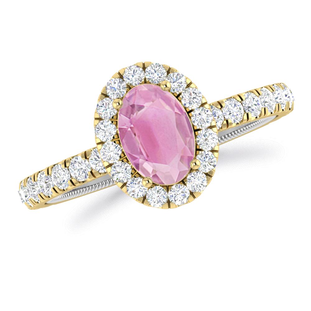 Yellow Gold - Pink Tourmaline