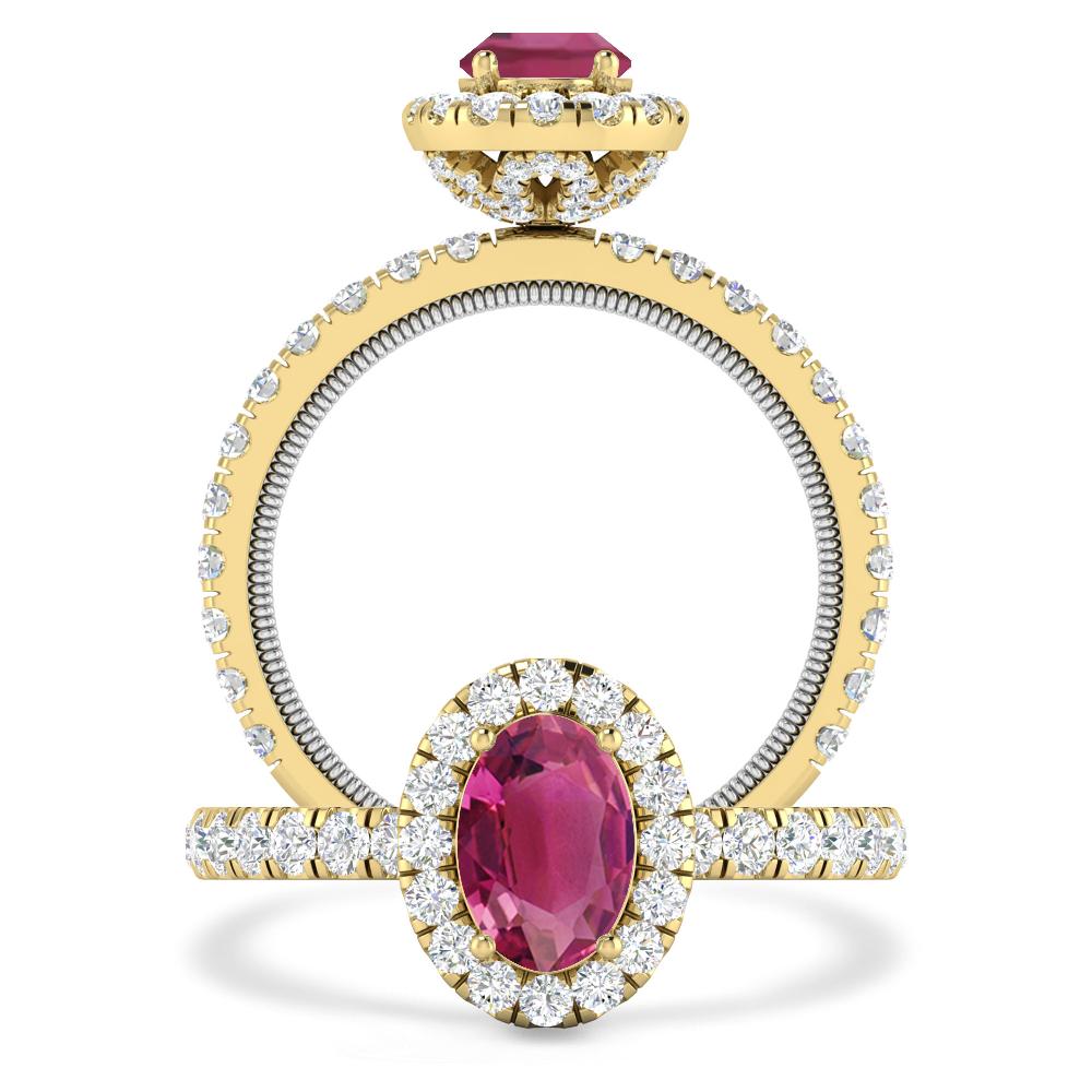 Yellow Gold - Pink Tourmaline