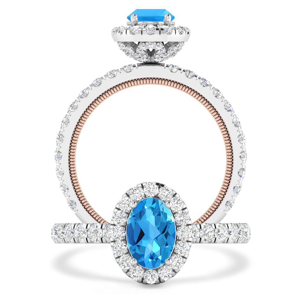 White Gold - Blue Topaz