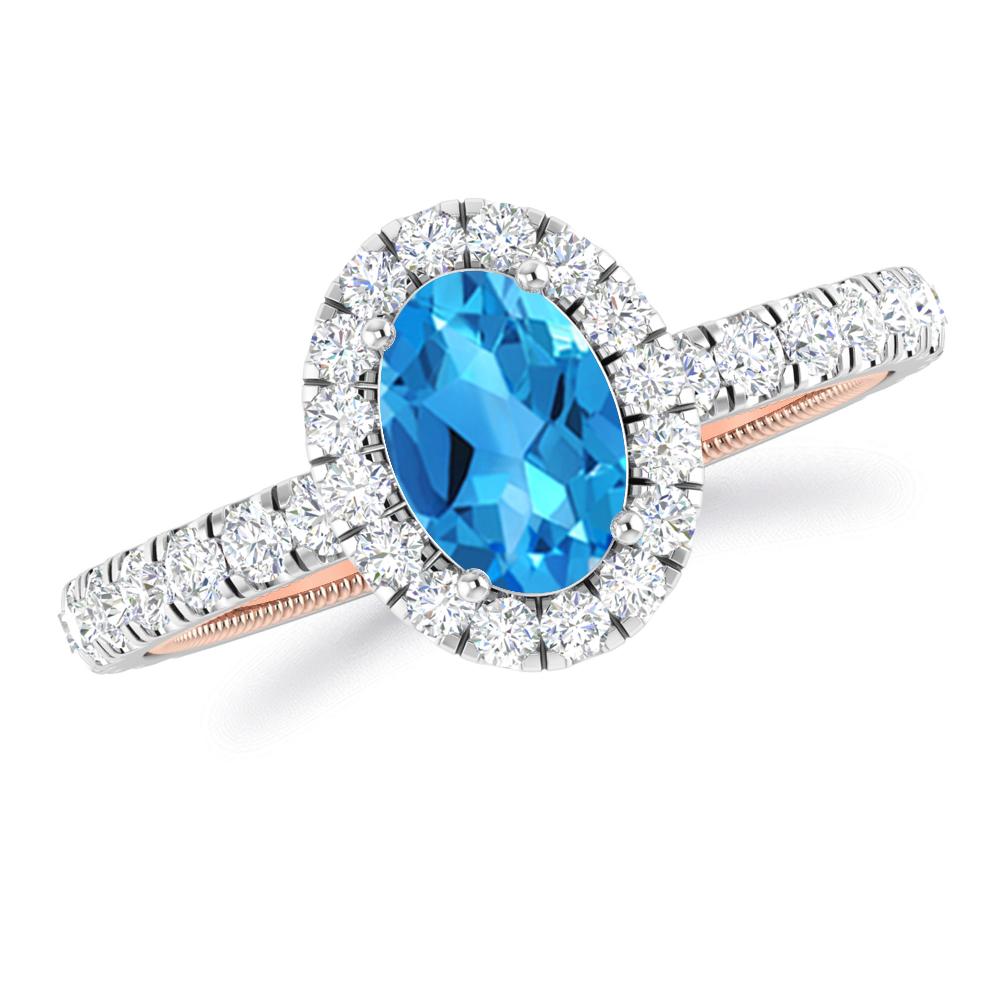 White Gold - Blue Topaz